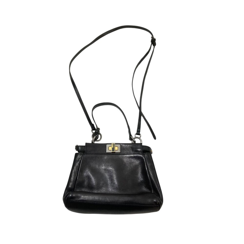 Fendi Peekaboo bag black leather